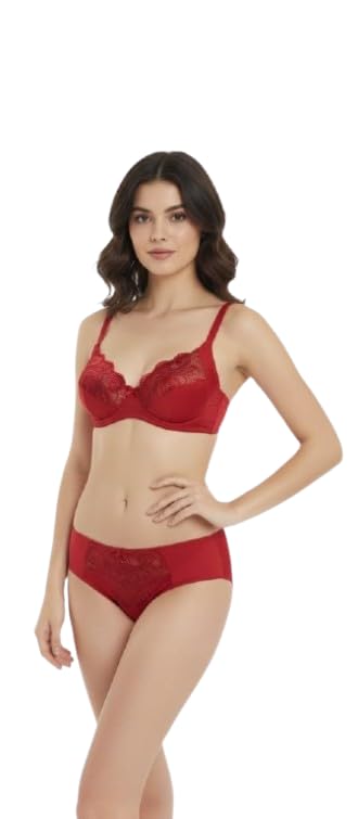 Women’s Cotton Half Padded Non Wired Bra and Panty Set-picture-22