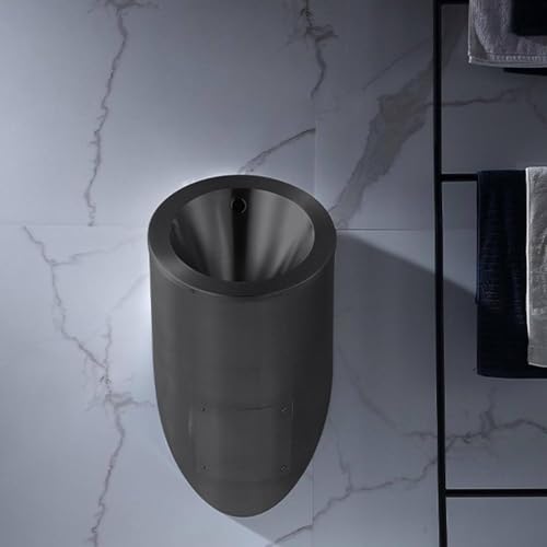 iumLeap Wall-Mounted Urinal,Men's Commercial Flushing Urinal,Stainless Steel Urinals,Washout Urina,Household Bathroom Urinal,Wall Mounted Sensor Urinal,Gold-Urinal (Black-Urinal)
