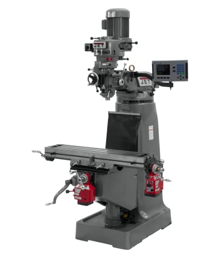 JET JTM-1 Step Pulley Milling Machine with ACU-RITE 200S DRO, X and Y-Axis Powerfeeds, 3Ph 230V (690161)