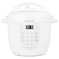 Instant Pot Multicooker, 5,7L 7-in-1 Pentola a Pressione, Vaporiera, Scaldavivande in Acciaio Inossidabile Spazzolato, Adatta a Cucinare Riso, Zuppa, Verdura e Yogurt a Cottura Lenta, Bianco Sale