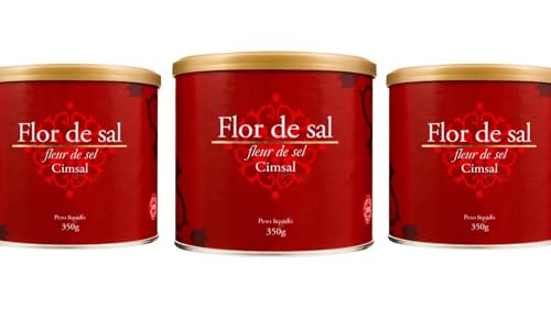 Flor De Sal Cimsal, 350g, Cloreto de Sódio, Sal Iodo, Pacote com 3