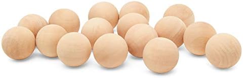 1 inch Wooden Round Ball, Bag of 100 Unfinished Natural Round Hardwood Balls, Smooth Birch Balls, for Crafts and DIY Projects (1 inch Diameter) by Woodpeckers