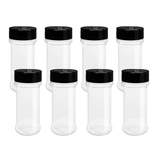 XISAOK 8Pieces Practical Round Container Clear Jars For Glitters And More With Heat Induction Liner