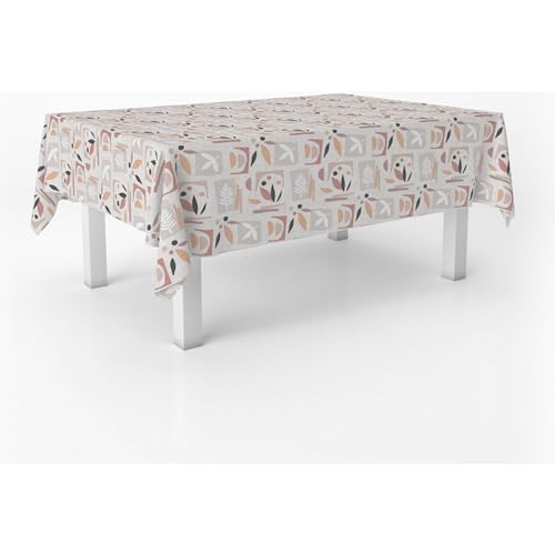 ECOMMERC3 Nappe en Toile cirée rectangulaire Taille 180x140 cm - Style, durabilité et Facile d'entretien pour Votre Table - Nappe en Toile cirée Anti-Taches...