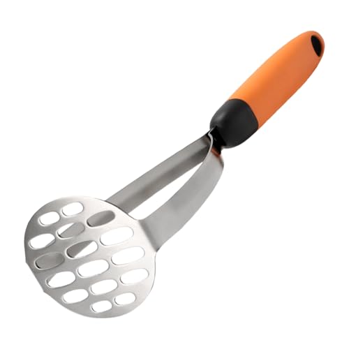 Machacadores de papas – Picador manual de acero inoxidable de 10.8 pulgadas, puré de papas, para cocina en casa, cocina, mascotas, frutas, verduras, calabaza, zanahoria
