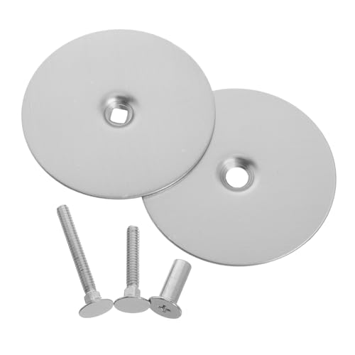 Housoutil 2 Piezas Placas de para Puerta Redondas de Acero Inoxidable Tapas para Cerradura y Perilla Protector de Seguridad para Reparación de Manillas y Puertas