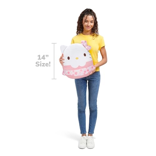 Squishmallows SQSN00332 Original Sanrio 14-Inch Hello Kitty Floral Dress And Bow Plush thumb #3
