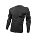 Zxpjkyu Goal Keeper Top Football Protective Gear Black Multifunction Accessories Goalie Training Suit for Baseball Outdoor Sports, L