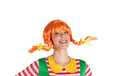 cabelo de cenoura disfarce mulher menina peruca com tranças flexíveis