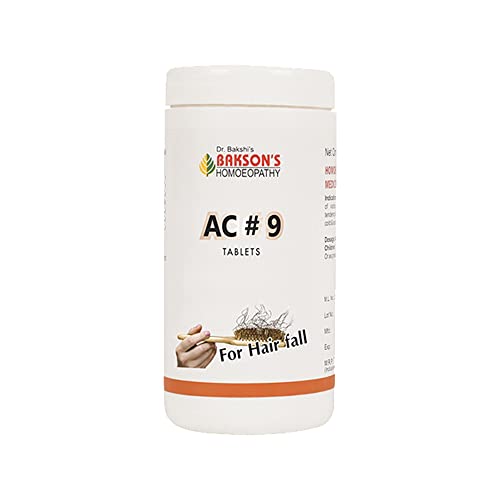 Image of Dr. Bakshi's Bakson's Homoeopathy AC #9 Tablets, Help Prevent Hair Loss & Promote Hair Growth, 200 Tablets