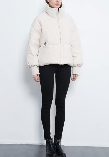 Image of Gihuo Women's Winter Cropped Puffer Jacket Coat Short Warm Quilted Jacket 2026