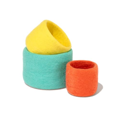 Image of Lovevery, Nesting Felt Baskets (3), Perfect for Your Toddler Starting at 13 Months+