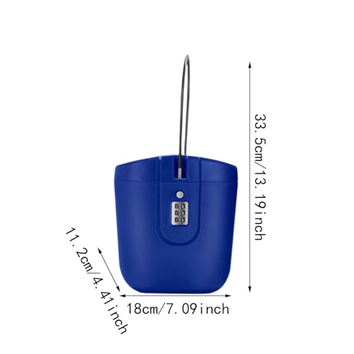 Caja de viaje con combinación azul para proteger tus objetos de valor al aire libre 4