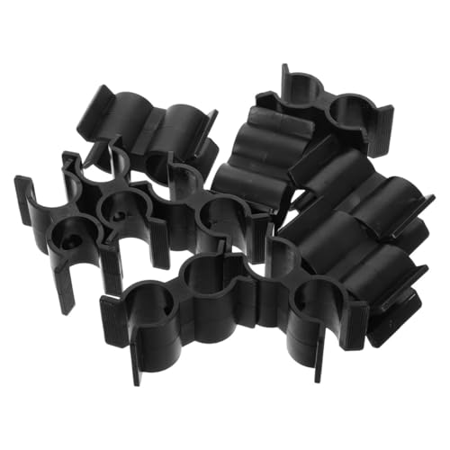 Clips dobles de nylon negro de alta resistencia para estanterías robustas