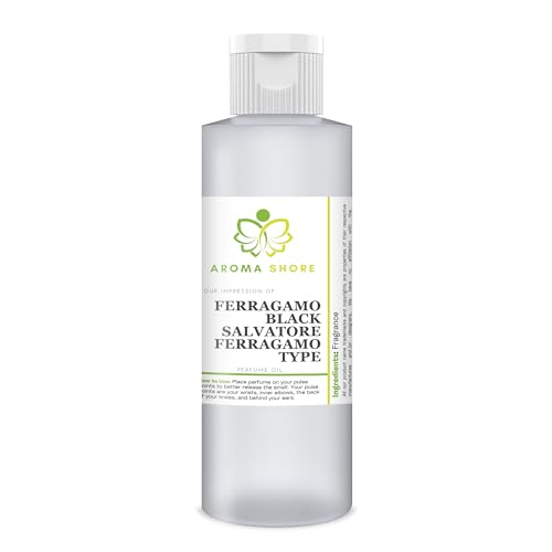 Aroma Shore Perfume Oil - Our Impression Of and compatible with F'Erragamo Black Salvatore F'Erragamo Type, 100% Pure Uncut Body Oil Our Interpretation, Perfume Body Oil