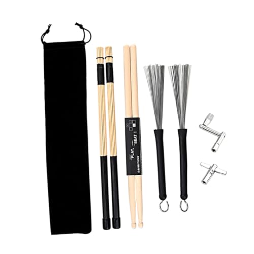 Holibanna 1 Set Drum Kit Supplies Includes Drum Tuning Key Brush for Musicians for Beginners Youth Bands Stage Performances Premium Quality Comfortable Grip