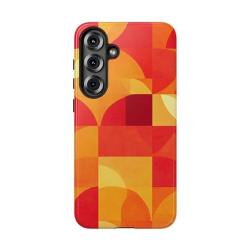 Coque rigide brillante Samsung S25 Plus motif géométrique anti-rayures