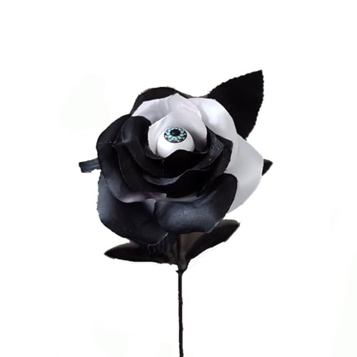 Anevous Pack of 12 Artificial Halloween Rose Flowers with Eyeballs, Artificial Rose Flowers - Image 2