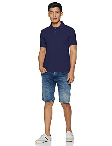 Image of Rupa Bumchums Men Super Combed Cotton Solid Half Sleeve Club Collar Polo Regular Fit T-Shirt with Chest Pocket