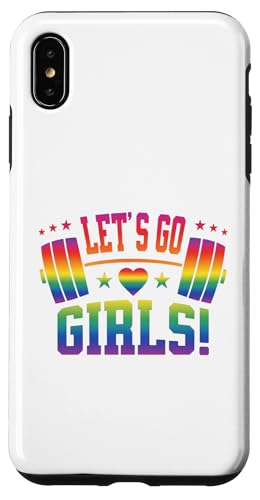 Lets Go Girls Rainbow Design for Active Women, Fitness Fans スマホケース iPhone XS Max 用