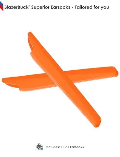 Image of BLAZERBUCK Replacement Temple Sleeves Ear Socks for Oakley Bottle Rocket OO9164 Sunglass - Orange