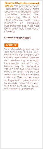 Biodermal Zonnebrand - Hydraplus - Zonnemelk SPF 30 - Directe bescherming en intensieve, langdurige hydratatie tot diep… - Afbeelding 3