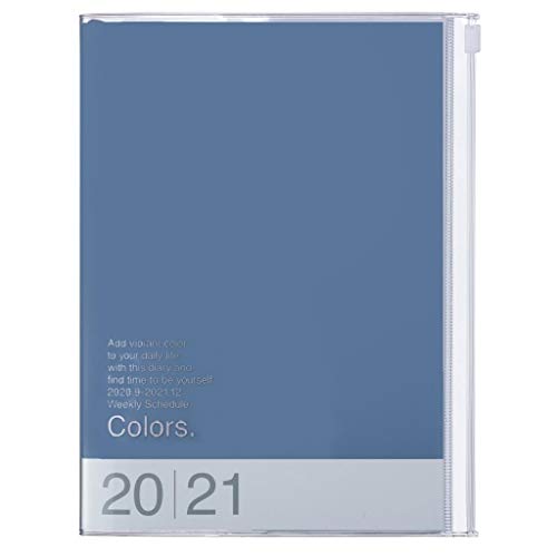 MARK'S 2020/2021 Taschenkalender A5 vertikal, COLORS Blue.