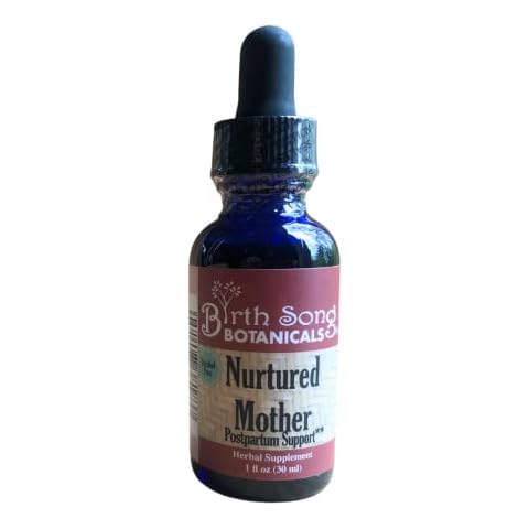 Birth Song Botanicals Nurtured Mother Postpartum Afterbirth Tincture, Alcohol Free, Herbal, Mom, Baby Shower, 1oz Bottle Cover
