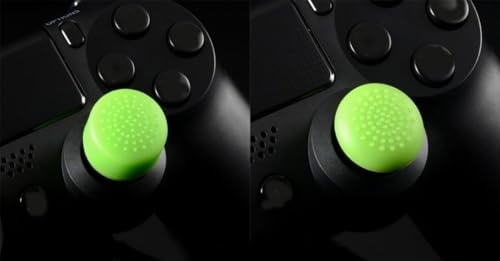 Image of Pack of 8 pcs Analog Controller Gamepad Raised Antislip Thumb Stick Grips Thumbsticks Joystick Cap Cover for PS5, PS4, PS3, Switch Pro, Xbox one, Xbox 360, Wii U, PS2 Controller (Green)