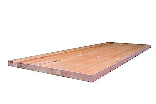 Image of BingLTD - 72 inch L x 25 inch Rectangular Birch Butcher Block Standard Countertop with Edge Grain (CT7225-BR-CC)