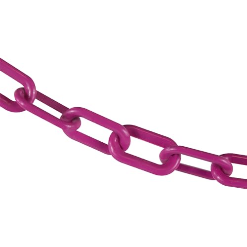 Image of Mr. Chain Plastic Barrier Chain, Magenta, 25 ft Length (50018-25)