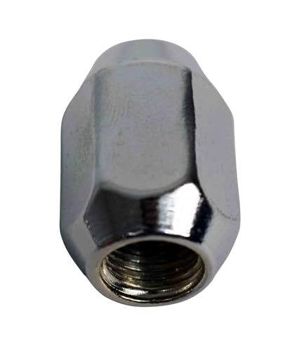 Image of MASSFX 16-Pack Durable Chrome 21mm Hex Lug Nuts, 35mm Length, & 1 /2-20 Thread - Heavy Duty Replacement Lug Nuts for Golf Cart Wheels, Fits Most EZGO, Club Car & Yamaha Golf Cart Wheels