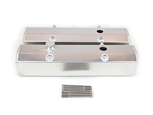 Image of Canton Racing Products 65-201 Valve Cover (Small Block Chevy Fab Aluminum with Fill & PCV Ports)