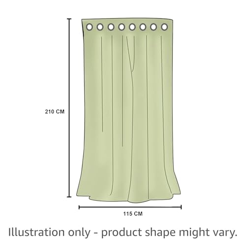 Image of Amazon Basics - Linen Textured Sheer Door Curtains | Light Filtering | 7 Feet | Set of 2 | Plain Design | for Living Room, Bedroom & Balcony | 210cm x 115cm, Color - Purple