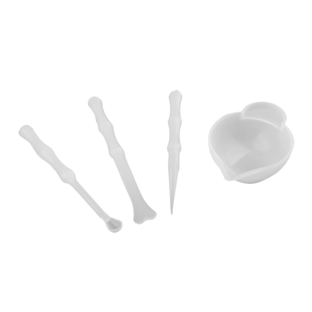 Ojiva® 12 Piece Silicone Resin Measuring Mixing Cup DIY Jewelry Resin Glue | Silicone Stirrers Spoon And Scraper Able To Scoop, Stir And Mix The Resin, Or Scoop Out The Resin Decorations Like Glitter-image-12