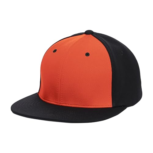 Image of Pacific Headwear Premium P-Tec Flexfit Cap, Black /Orange, S /M