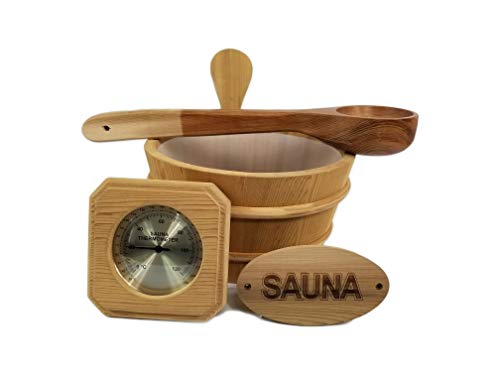 The Sauna Place Cedar Wood Sauna Accessories Set