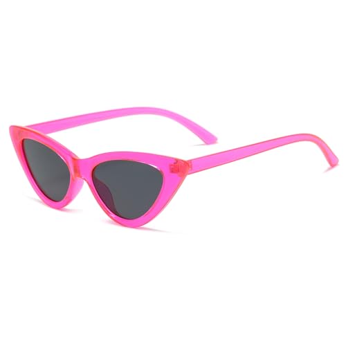 Retro Vintage Narrow Cat Eye Sunglasses for Women Clout Goggles Plastic Frame