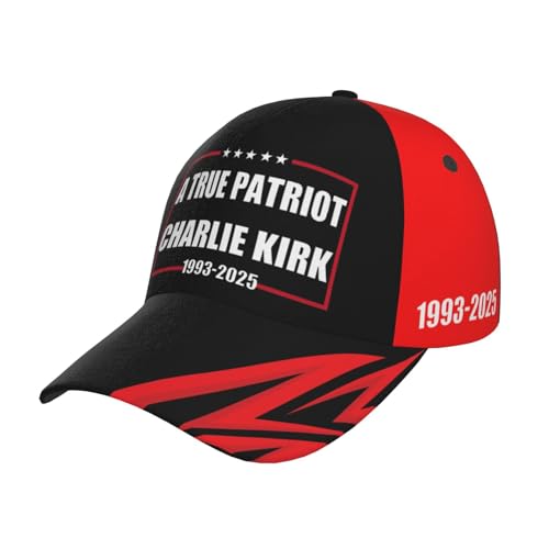 A True Patriot Charlie Kirk Distressed Dad Hats for Men Funny Washed Cotton Adjustable Baseball Caps