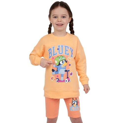 Image of Bluey Outfit | Girls' Clothing Sets | Girls Shorts And Sweatshirt | Kids Sweaters