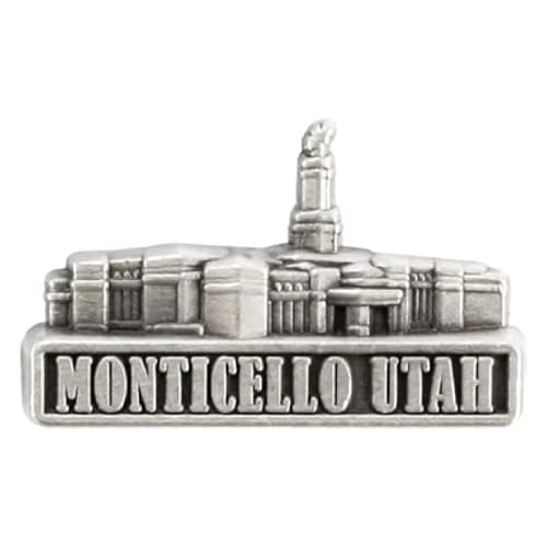 LDS Mens Temple Silver Steel Tie Tac/Tie Pin for Boys (Monticello Utah)