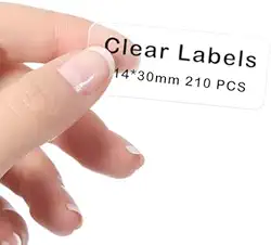 Etiqueta NIIMBOT – 14 x 30 mm transparentes à prova d'água e autoadesivas para impressora - Adequado para máquina de fita de etiqueta D11/D101/D110 (transparente)