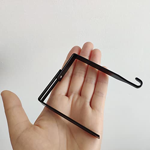 vokoko 4 ganchos ajustables para cubículos sobre la puerta, ganchos de metal negro, ganchos para colgar fotos, espejo de oficina, cubículo, pizarra blanca