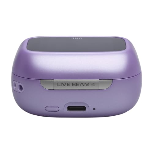 Image of JBL New Live Beam 4 TWS with Smart Charging Case, Hi-Res Audio, True Adaptive Noise Cancelling 2.0, 6-Mic Perfect Calls 2.0, Personi-Fi 3.0, BT 6.0, LE Audio,Auracast, Up to 48H Playtime, IP55, Purple