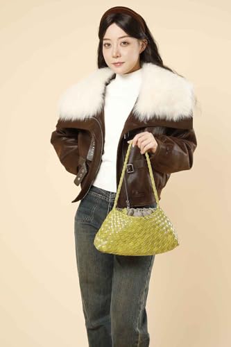 Bolso tejido tipo hobo, bolso tote con hombro miniatura 2
