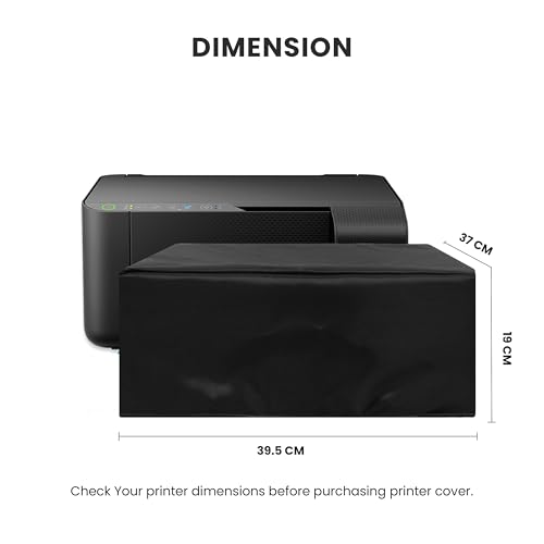 Image of ALIFIYA Nylon Dust Proof Washable Printer Cover for Epson L3250 / L3260 / L3212 / L3200 / L3251 All-in-One Ink Tank Printer - Black