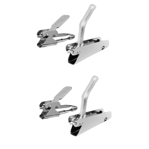 BESTonZON 4pezzi Pinza Per Noci Acciaio Inossidabile Pratica Sgusciatrice Per Pinoli e Semi Facile Da Portare Protegge Denti Per Snack e Frutta Secca