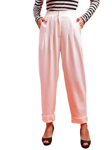 Image of KOTTY Women's High Waist Pleated Wide Leg Trousers