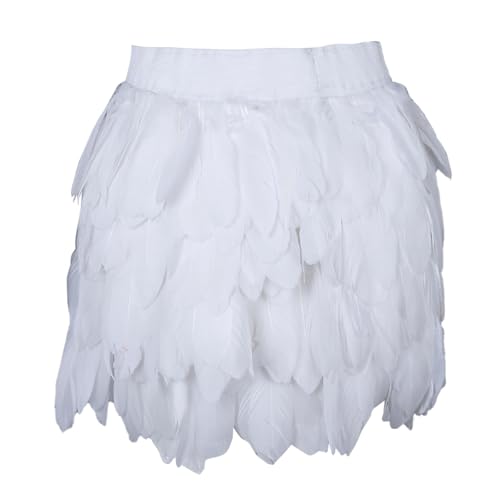 Feder Rock Damen Karneval Kostüm Elastische Taille Party Minirock Rabenkostüm Federrock Cosplay Festival Outfit