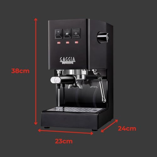 Image of Kofihaus E24 Semi-Automatic Espresso Coffee Machine | 15 Bar Italian Pump | Commercial Steam Wand | Ground Coffee Compatible (Black)